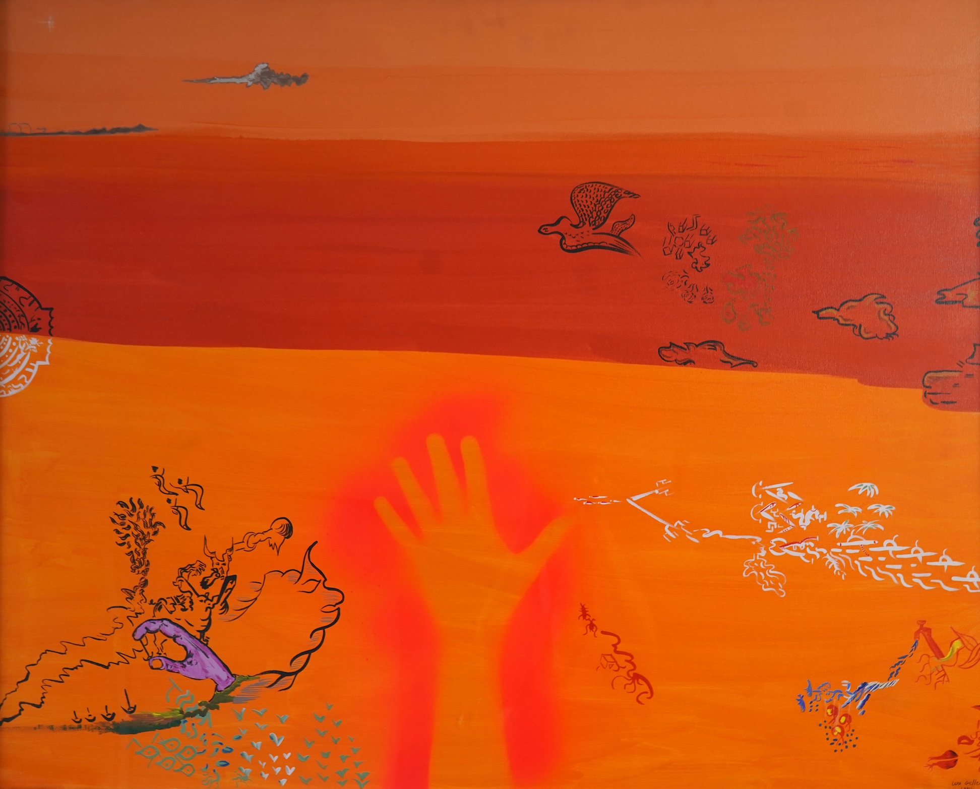 Uri Geller, Israeli/British b. 1946, ‘Perishing lands’